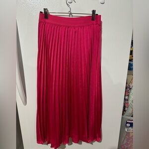 Lucy Paris Rose Pleated Skirt Fushia XS